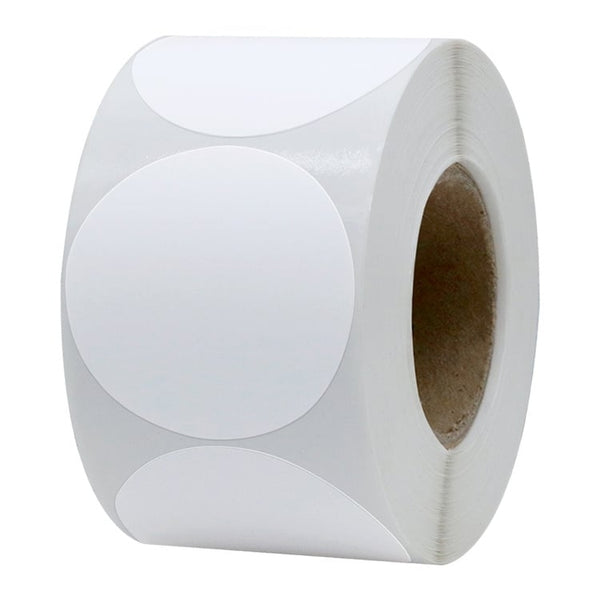 1 Roll 40mm Round Circle Direct Thermal Labels White - 1200 Labels per Roll