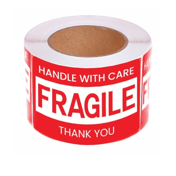 24 Rolls x Fragile Shipping Label Handle With Care Warning Adhesive Sticker 127x76mm (6000 labels in total)