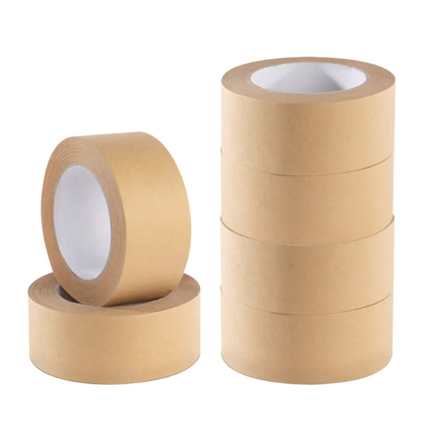 6 Rolls Kraft Brown Paper Adhesive Tape 48mm x 50m