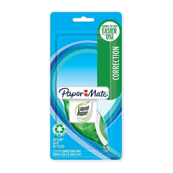 Paper Mate Liquid Paper Dryline Grip Correction Tape - Pack of 1