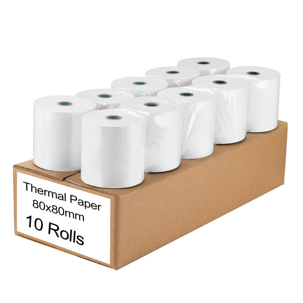 10 Rolls 80x80mm Thermal Paper Cash Register Receipt Roll