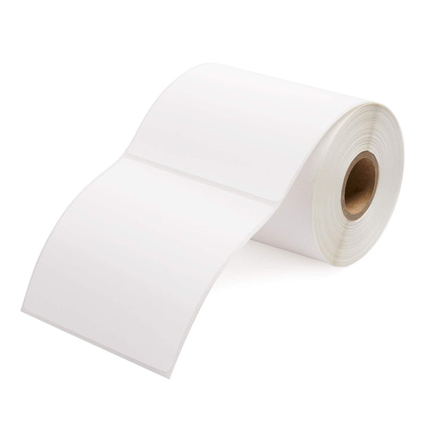 Perforated Direct Thermal Labels White 100mm X 100mm - 600 Labels per Roll