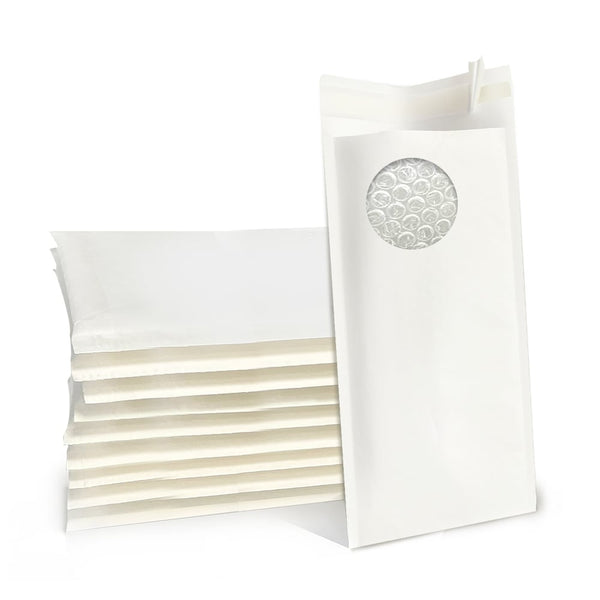 100PCS Bubble Mailer 260mm x 380mm (inner) Self-Sealed Padded Envelope Plain White Kraft Paper Mailing Bags