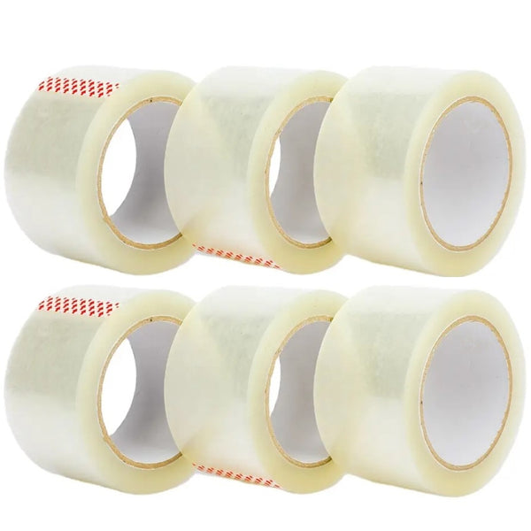 6 Rolls Clear Packaging Tape 48mm x 75m Carton Sealing & Packing Tape