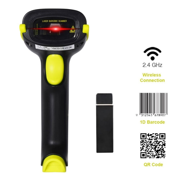 2D Bluetooth Wireless Barcode QR Code Scanner IS-5700DB (Yellow)