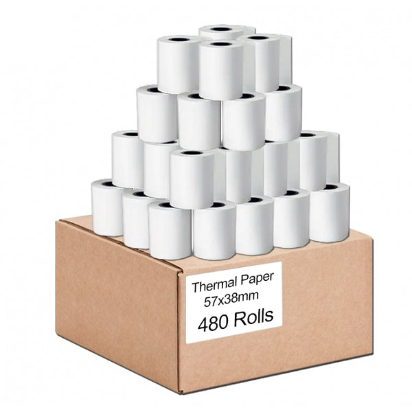 480 Bulk Rolls 57x38mm Thermal Paper EFTPOS Roll