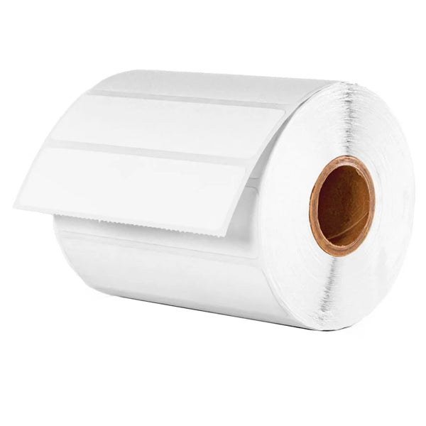 Perforated Direct Thermal Labels White 100mm X 25mm - 500 Labels per Roll
