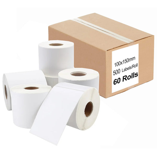 60 Rolls Sendle Labels Perforated Thermal Label 100mm X 150mm - 500 Labels per Roll