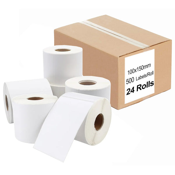 24 Rolls Sendle Labels Perforated Thermal Label 100mm X 150mm - 500 Labels per Roll