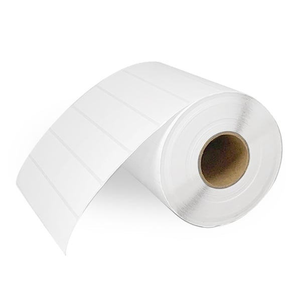 1 Roll 100mm X 25mm Perforated Direct Thermal Labels White - 2000 Labels per Roll