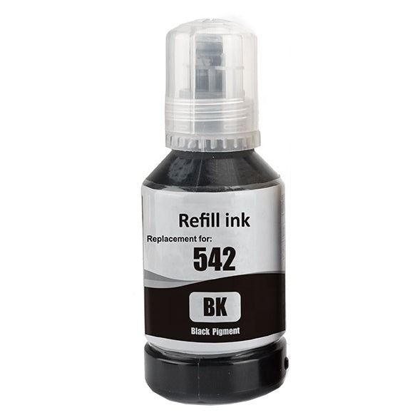 3 x Epson T542 Generic Black Ink Bottle C13T06A192 - 127ml