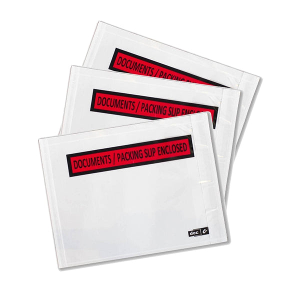 1000PCS Documents / Packing Slip Enclosed 115 X 150mm Doculopes Sticker Pouch Document Envelope