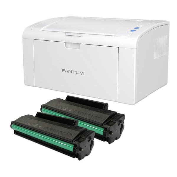 Pantum P2509W Wireless Single Function Mono Laser Printer plus Two Original PD-219 Toner Cartridges