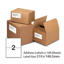 A4 White Self Adhesive Paper Address Mailing Laser Inkjet Sticker Labels 210 x 148.5mm - 2 Labels Per Sheet
