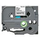 10 x Generic Brother TZe-251 TZe251 24mm Black Text on White Laminated Tape - 8 meters
