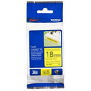 5 x Original Brother TZe-S641 TZeS641 18mm Black Text on Yellow Strong Adhesive Laminated Tape - 8 metres