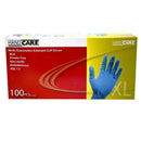 Handcare Extended Cuff Blue Powder Free Nitrile Examination Gloves Pack of 100 (1 box) - Extra Large