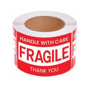 Fragile Shipping Label Handle With Care Warning Adhesive Sticker 76x50mm (500 Labels per Roll)