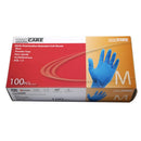 Handcare Extended Cuff Blue Powder Free Nitrile Examination Gloves Pack of 100 (1 box) - Medium