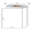 Perforated Direct Thermal Labels White 100mm X 100mm - 600 Labels per Roll