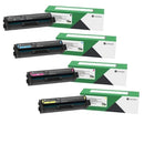 4 Pack Lexmark CX331 Original High Yield Return Programme Toner Cartridge Combo (20N3HK0 - 20N3HY0) - BK 4,500 pages & CMY
