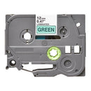 10 x Generic Brother TZe-731 TZe731 12mm Black Text on Green Laminated Tape - 8 meters