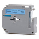 5 x Generic Brother M-K531 MK531 12mm Black Text on Blue Tape - 8 meters