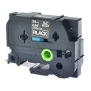 Generic Brother TZe-355 TZe355 24mm White Text on Black Laminated Tape - 8 metres