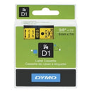 10 x Dymo SD40918 / S0720730 Original 9mm Black Text on Yellow Label Cassette - 7 meters