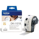 2 x Original Brother DK-11218 DK11218 Black Text on White 24mm Diameter Die-Cut Paper Label Roll - 1000 labels per roll