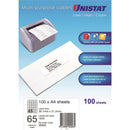 Unistat Laser Inkjet & Copier Multipurpose Labels 100 Sheets