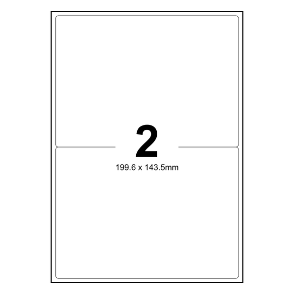 300 Sheets A4 White Self Adhesive Paper Address Mailing Laser Inkjet Sticker Labels 199.6 x 143.5mm - 2 Labels Per Sheet