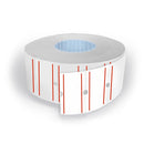 White Price Labels with Red Lines 21x12mm for Single Line Pricing Guns