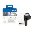 Original Brother DK-11234 DK11234 Black Text on White 60mm x 86mm Die-Cut Name Badge Paper Label Roll - 260 labels per roll