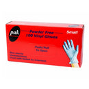 Powder Free Vinyl Gloves Pack of 100 - Available in S / M /L / XL