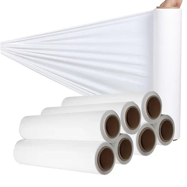 8 x Stretch Hand Pallet Wrap 500mm x 400M 25MIC Shrink Wrap - White (75mm Core)