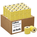 50 Rolls 80x80mm Thermal Paper Cash Register Receipt Roll - Yellow