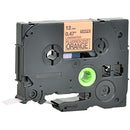 5 x Generic Brother TZe-B31 TZeB31 12mm Black Text on Orange Fluorescent Laminated Tape - 5 meters