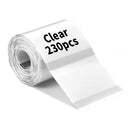 40mm x 30mm Transparent Direct Thermal Labels Clear - 230 Labels per roll (13mm Core)