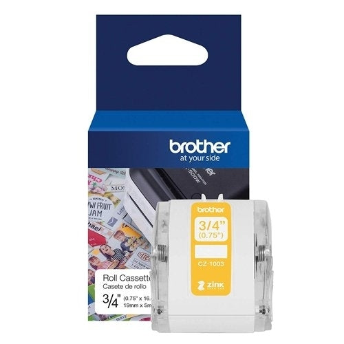 3 x Original Brother CZ-1003 CZ1003 Full Colour Continuous Paper Label Roll Cassette 19mm x 5m