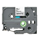 5 x Generic Brother TZe-241 TZe241 18mm Black Text on White Laminated Tape - 8 meters