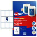 Avery White Matte Laser Inkjet Removable Labels