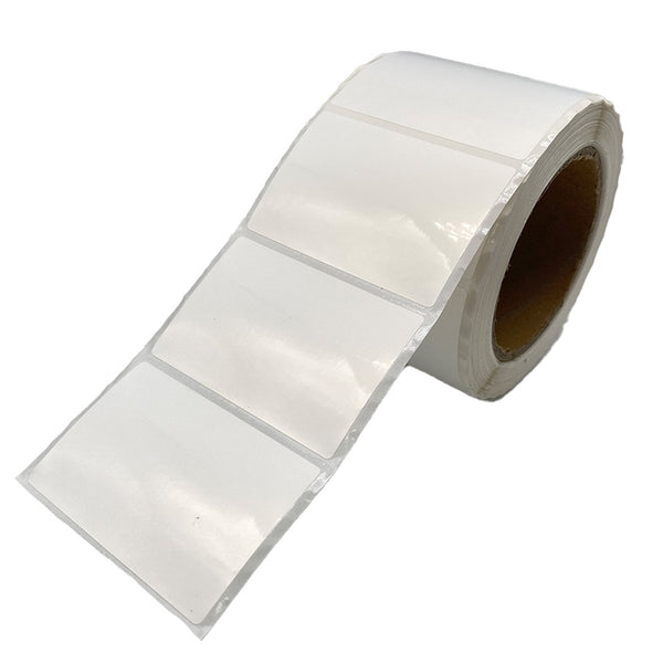 76.2 x 50.8mm Die Cut Gloss Synthetic Label with 76mm Core Water Resistant - 540 Labels per Roll (Generic with OKI Pro1040 / Pro1050 / Pro330S with Roll Paper Holder)