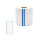 1 Roll Blue Stripe 100mm x 206mm Perforated Direct Thermal Labels - 300 Labels per Roll