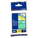 Original Brother TZe-751 TZe751 24mm Black Text on Green Laminated Tape - 8 meters