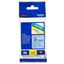 10 x Original Brother TZe-521 TZe521 9mm Black Text on Blue Laminated Tape - 8 meters