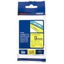 Original Brother TZe-621 TZe621 9mm Black Text on Yellow Laminated Tape - 8 meters