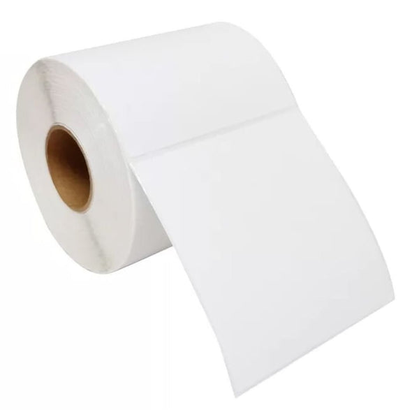 6 Rolls Thermal Transfer 100mm X 100mm Perforated Labels White - 400 Labels per Roll