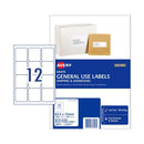 Avery White General Use Labels