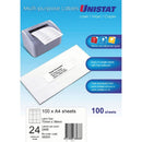 Unistat Laser Inkjet & Copier Multipurpose Labels 100 Sheets